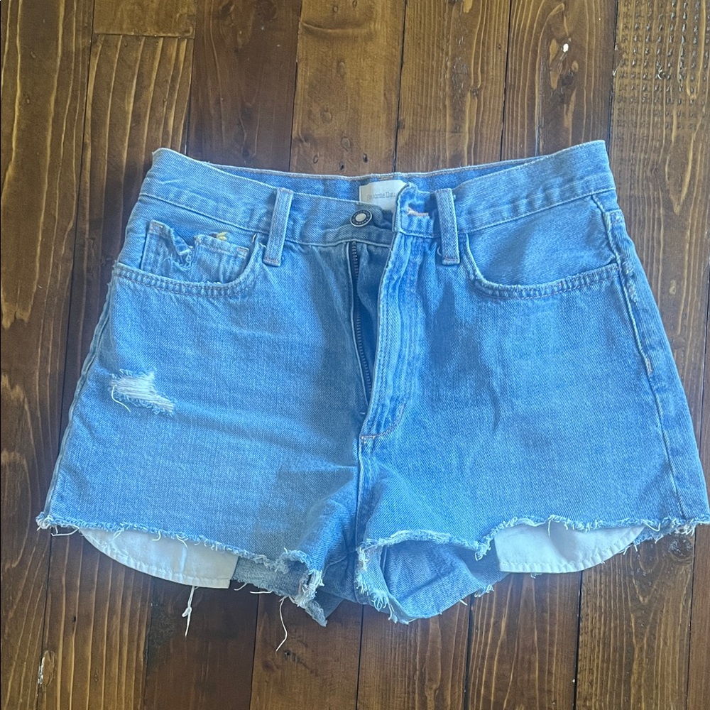 Favorite Daughter Distressed Blue Jean Shorts